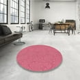 thumbnail image 4 of Ahgly Company Machine Washable Indoor Square Transitional Pink Lemonade Pink Area Rugs, 8' Square, 4 of 7