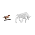 thumbnail image 1 of Figura de caballo en miniatura, escultura de resina, adorno, estatua de animal, estatua de toro, decoración artística de escritorio, ideal para sala d, 1 of 8