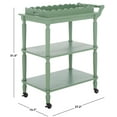 thumbnail image 3 of SAFAVIEH Haven 3-Tier Wood Kitchen Serving Cart, Sage Green, 3 of 16