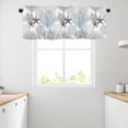 thumbnail image 6 of Summer Coral Starfish Kitchen Curtains Valances for Windows Beach Coastal Seashell Window Curtain 54x18 Inch Blue Brown Short Rod Pocket Bathroom Treatment Valance for Living Room Bathroom Decor, 6 of 6