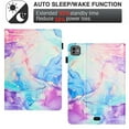 thumbnail image 5 of Slim Case for Apple iPad Pro 11 Inch 2022/2021/2020/2018, iPad Air 4 5 Case,Marble Series Smart Cover Auto Sleep Wake Drop Protection Multi Angle Viewing Stand Elastic Band Flip Cover, Purple Blue, 5 of 7