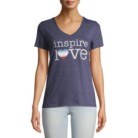 EV1 from Ellen DeGeneres Inspire Love V-Neck Tee Women's
