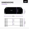 thumbnail image 6 of Pemberly Row Steel and Glass TV Stand for up to 55" TVs - Black/Chrome, 6 of 7