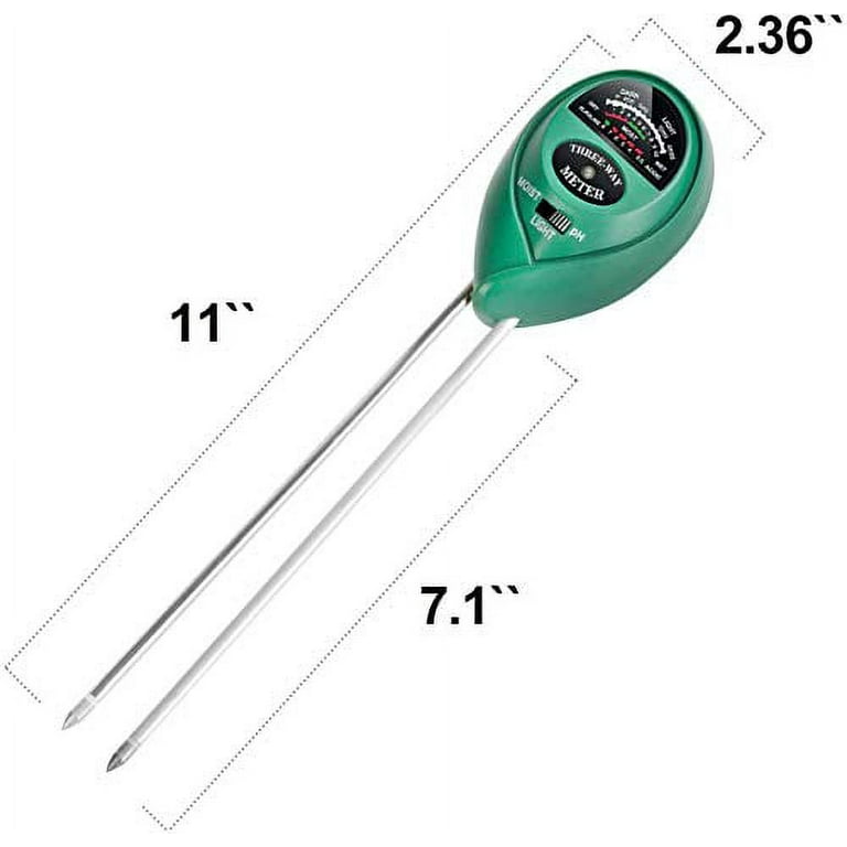 iPower 3-in-1 Soil Tester: Moisture, Light & pH Meter| Indoor/Outdoor | No Battery Needed - Walmart.com