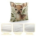 thumbnail image 4 of Leisuo Animals Throw Pillow Covers Deer Rabbit Bear Green Leaves Decorative Pillows Soft Cushion Cases for Couch Sofa Bed Home Decor, 4 of 5