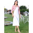 thumbnail image 4 of DARING DIVA Women's 3/4 Sleeve Cropped Open Front Cardigan Sweaters XS Pink, 4 of 6