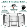 thumbnail image 4 of HaiCube Dog Playpen for Medium Dogs, 32" 8 Panels Heavy Duty Metal Pet Playpen with Door, Foldable Indoor Outdoor Puppy Exercise Pen Fence, 4 of 8