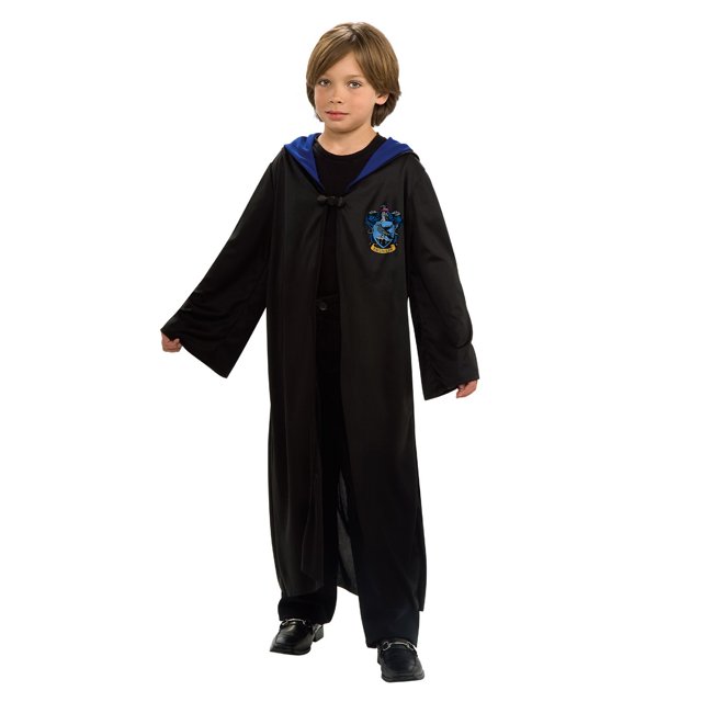 Harry Potter - Bata de Disfraz Diseño Ravenclaw para Niños/Niñas (Negro, Azul)
