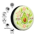 thumbnail image 5 of Bingfone Avocado Keep Calm Spare Tire Cover Weatherproof Universal Wheel Protectors For Rv Camper Travel Trailer Suv Truck 17 Inch, 5 of 9