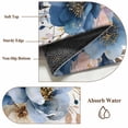 thumbnail image 6 of Round Rug 4Ft Washable Non-Slip, Vintage Blue Floral Circle Area Rugs for Living Room Bedroom, Farmhouse Watercolor Flower Butterflies Indoor Floor Mats Carpet Runner for Home Decor Aesthetic, 6 of 8