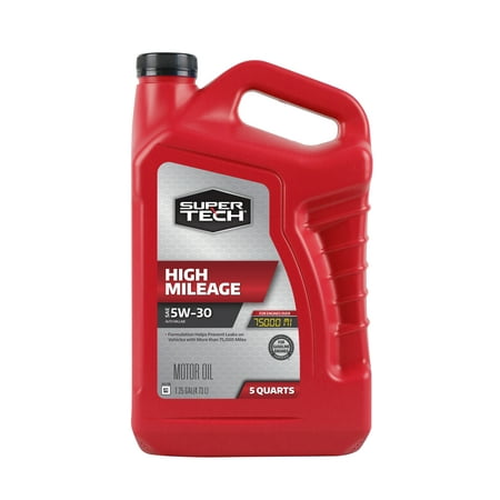 SuperTech High Mileage SAE 5W-30 Motor Oil 5 qt. Plastic Jug