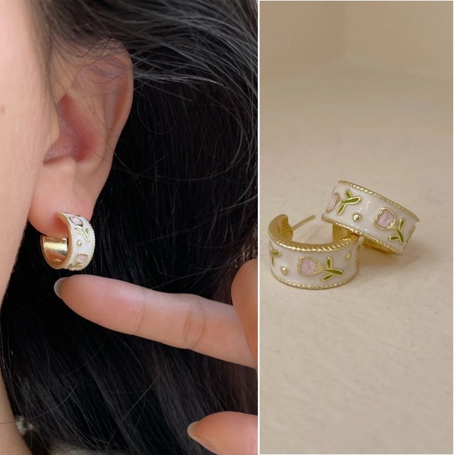 Pendientes De Plata S925 Chapados En Para Dulces Mujeres Niñas Accesorio