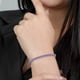 thumbnail image 5 of JeenMata 5.5 TCW Corte Princesa Febrero - Amatista - Pulsera de tenis con piedra natal para mujer Diseño de eternidad - Chapado en oro blanco, cumpleaños, aniversario, regalo del día de San Valentín, 5 of 6