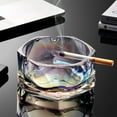 thumbnail image 7 of Saim Cigar Ashtray, Transparent Glass Ashtray, A Large Round Ashtray for Home, Office, and Restaurant, 4.7*2.17 inches, 7 of 7