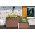 thumbnail image 6 of Vita Urbana 39"L x 16"W x 18"H Small Vinyl Parklette Planter, Espresso Brown, VT17512, 6 of 8