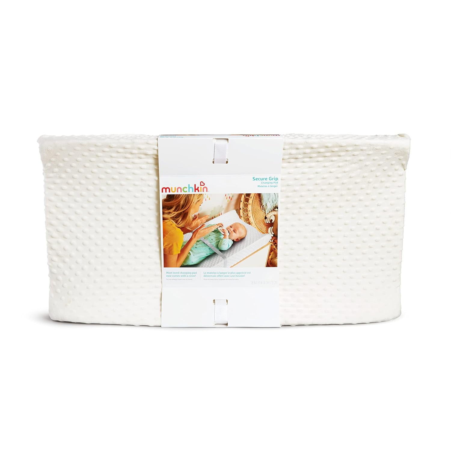 Munchkin® Secure Grip™ Contoured Waterproof Baby Diaper Changing Pad, Includes Cover, White