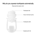 thumbnail image 5 of HOTBEST Automatic Toothpaste Squeezer ​Adhesive Toothpaste Squeezer Wall Mounted Hands-Free Toothpaste Squeezer With Toothbrush Holder Organizer For Bathroom Washroom Kitchen, 5 of 6