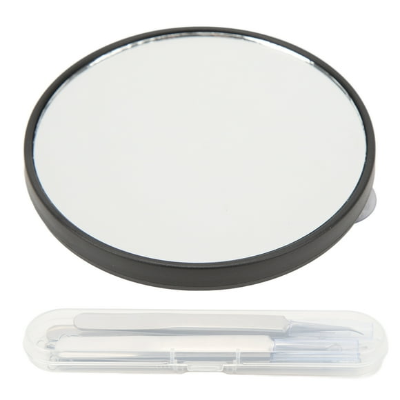 Pimple Tweezer Clip Kit Black 5X Magnifying Mirror Pimple Tweezer Needle Clip for Removing Blackhead