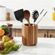 thumbnail image 1 of Organizador de utensilios de cocina de madera con rotación de 360 grados para cubiertos, cucharas, tenedores y cuchillos., 1 of 6