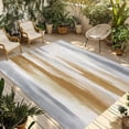 thumbnail image 2 of Outdoor Rug 3x5 ft Brown Grey Paint Waterproof Outdoor Patio Rug Mat Non Slip Outside Area Rugs Carpet for RV,Camping,Porch,Deck,Pool,Balcony,Backyard, Abstract Art Texture, 2 of 9