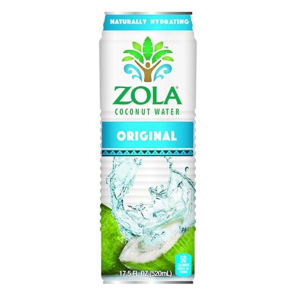 Zola Original Coconut Water, 17.5 Fluid Ounce -- 12 per Case.