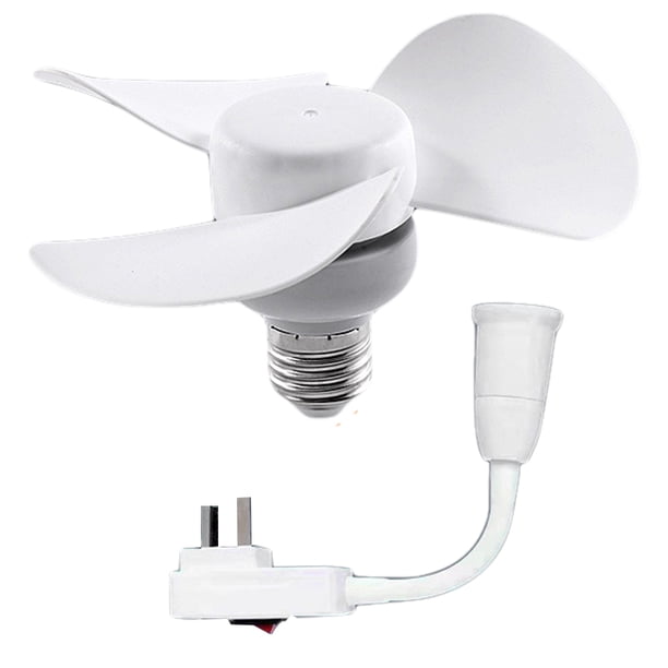 Ventilador E27 Techo Ángulo Ajustable Pequeño Portátil Mini Refrigeración para