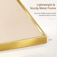 thumbnail image 4 of DOLLAR BOSS Linen Bulletin Board 24x18 Inches Cork Board for Wall Poster Board with Gold Aluminum Frame Hanging Pin Board Vision Board for Home Office Room Decor with 10 Push Pins, 4 of 10