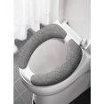thumbnail image 3 of U - Shaped Toilet Seat Cushion/Pad, Universal Toilet Seat Cover Pad , Thickened Washable Polyester Fiber, Soft Warm Breathable Commode Seat Cushion, Easy Installation, Fits Round & Rectangular Seats, 3 of 5