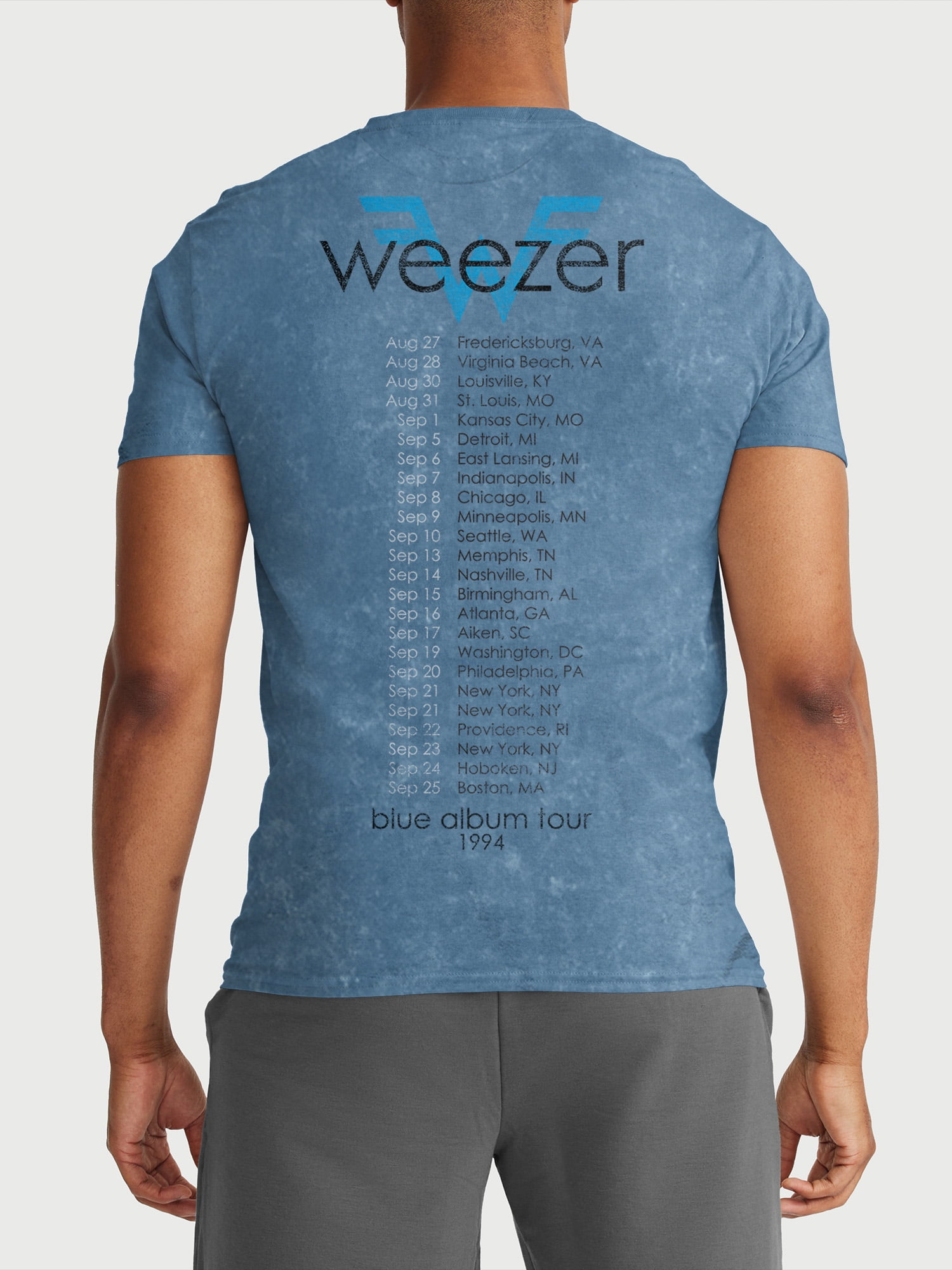 Weezer Men’s & Big Men’s Mineral Wash Graphic Tee Shirt, Sizes S-3XL