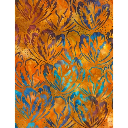 - Timeless Treasures Dragonfly Tonga Batiks Sunset Hibiscus