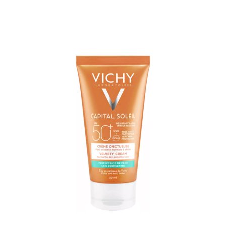 Vichy Capital Soleil Velvety Cream SPF 50+ is a cream that moisturizes and helps maintain the quality of the skin while protecting it from the sun’s UVA and UVB rays 50ml