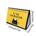 thumbnail image 2 of Black Cat Wall Calendar - Yellow Design With Cute Cat Graphic, 2026 Yearly Calendar For Home Office School Decor, Daily Schedule Organizer For Cat Lovers, 2 of 8