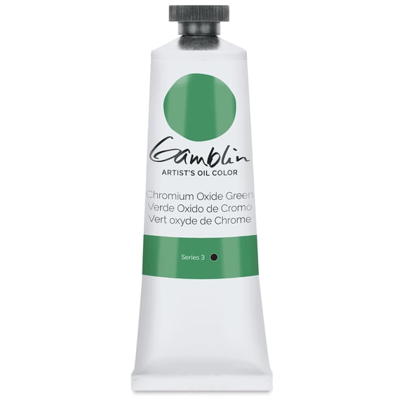 (Price/TU)Gamblin G1215 Oil Color 37ml Chromium Oxide Green