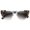 Clear-Silver / Lavender, variant on sunglassLA Female Women's Bold Temple Accent Metal Nose Bridge Cat Eye Sunglasses 48mm (Creme-Silver / Amber) - 48mm
