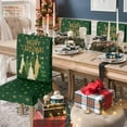 thumbnail image 2 of 6PCS Christmas Dining Green Chair Covers, Christmas Pine Tree Stars Stretch Removable Washable Slipcover Chair Protector for Dining Room Home Decor, 2 of 6