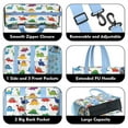 thumbnail image 3 of Teacher Tote Bag,Colorful Dinosaurs Pattern Teacher Utility Tote Bag,Large Work Tote Bags for Women with Multiple Pockets,Top Zipper Closure,13.8x10.6x6.7 Inch, 3 of 5