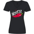thumbnail image 3 of Inktastic Spicy Hot Chili Pepper Women's V-Neck T-Shirt, 3 of 5