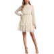 thumbnail image 1 of Inspire Chic Conjunto Vestido de Chifón de Manga Larga con Cuello Alto y Volantes en Flores L Naranja Blanco, 1 of 5