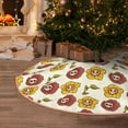thumbnail image 5 of Sikiie Sunflowers And Skull Nativity Christmas Tree Skirt, Jesus Christian Winter Holiday Tree Mat Decoration(30-48IN)30", 5 of 6