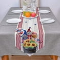thumbnail image 3 of Chemins de Table en Coton et Lin Gnomes Patriotiques du 4 Juillet Drapeau Américain Rustique Décorations de Mise de Table en Bois Carreaux Rouges Blancs Étoiles Bleues pour Fêtes de Vacances Cuisine Maison Salle à Manger 18x72 Pouces de Long, 3 of 7