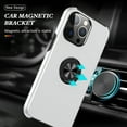 thumbnail image 2 of Allytech iPhone 15 Plus Case 6.7" with Ring Holder Stand, Shockproof PC Shell Back Cover Slim Fit Compatible with Car Mount Bumper Anti-Scratch Phone Case for Apple iPhone 15 Plus - Silver, 2 of 7