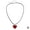 Red, variant on Misterolina Fashion Red Glass Heart Pendant Sweet and Versatile Clavicle Chain Necklace