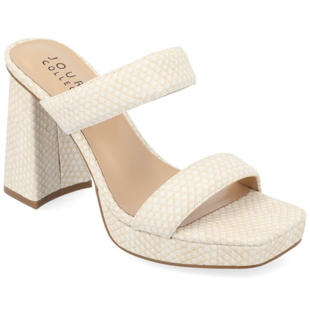 

Journee Collection Womens Jaell Multi Strap Covered Block Heel Platform Sandals