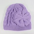 thumbnail image 5 of Generic Children's Beach Hats Baby Winter Warm Bow Knitted Woolen Hat Cotton Lining Baby Girls Cute Hat Baby Winter Hat Baby Hat Baby Boy Beanie Baby Girl Beanie(,Purple), 5 of 7