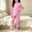 Pink, variant on Amidoa Girls 2 Piece Outfits Soft Cute Long Sleeve Top and Pants Fall Winter Kids Clothing Sets Blue Size 8T