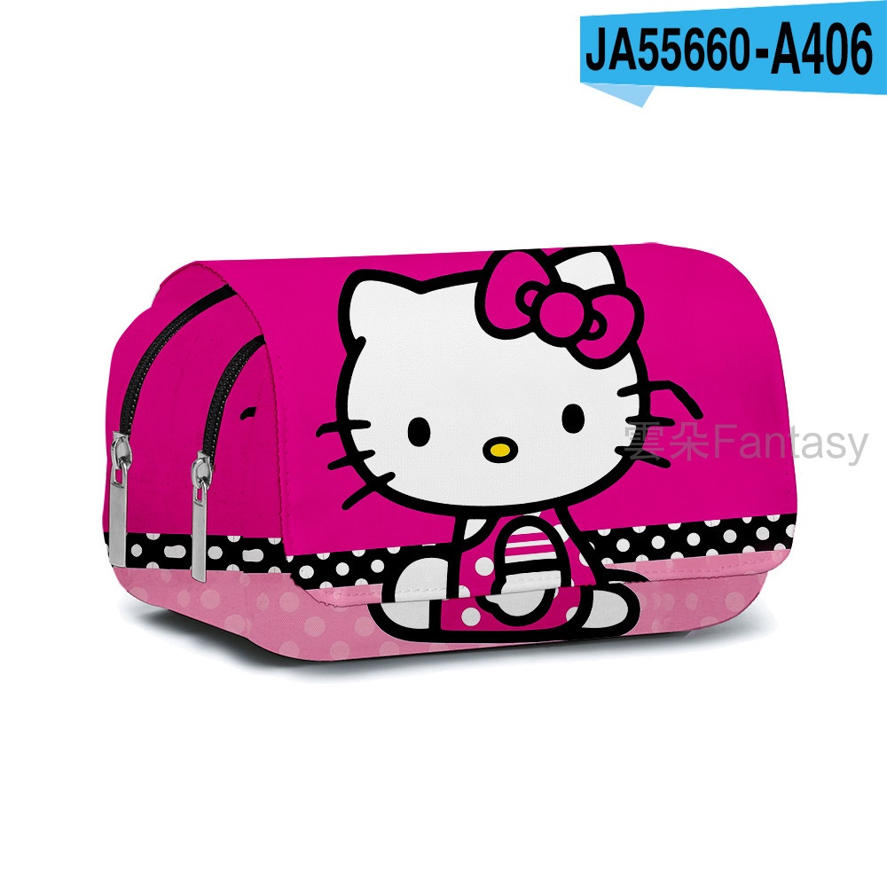 Estuche Para Lápices Hello Kitty Estuche De Lápices De Doble Capa De