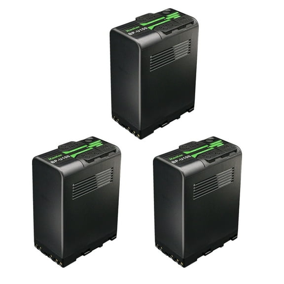 Kastar BP-U100 Battery 3-Pack Replacement for Sony BP-U30 BP-U35 BP-U60 BP-U60T BP-U66 BP-U65 BP-U68 BP-U70 BP-U90 BP-U95 BP-U96 BP-U98 BP-U100 Battery, Sony PMW-300 PMW-300K1 PMW-EX1 PMW-EX1R Camera