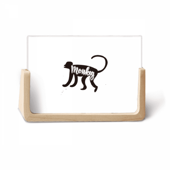 Monkey Black And White Animal Photo Wooden Photo Frame Tabletop Display