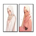 thumbnail image 2 of Designart "Portrait of a Lovely Muslim Princess Graceful Beauty IV" Religious Woman Framed Wall Art Set Of 2 - Glam White Frame Gallery Set For Office Decor, 2 of 6