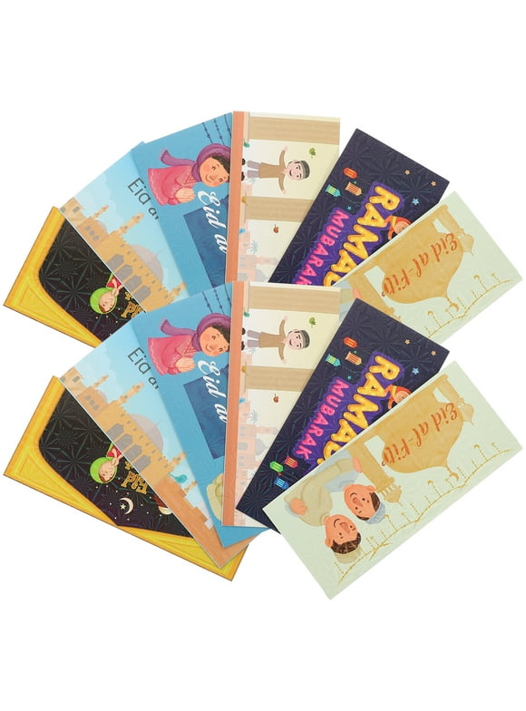 12 Pcs Red Envelopes for Eid Festival Mubarak Packing Cards Ramadan Decorations Money Holder